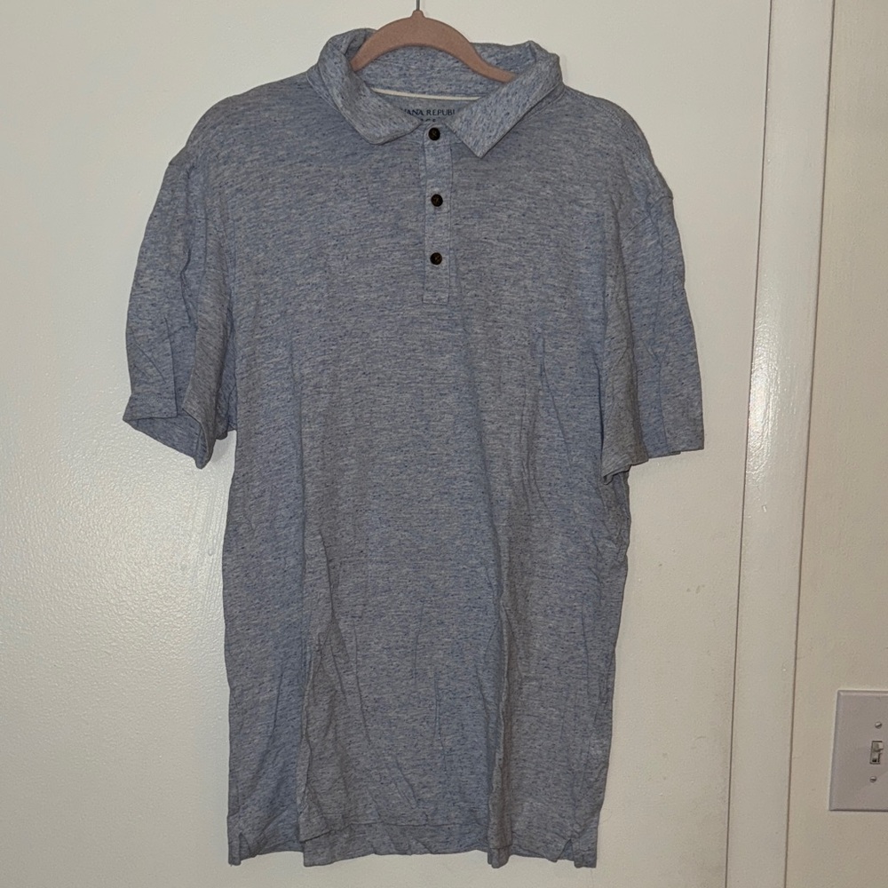 Banana Republic Light Blue Polo Shirt